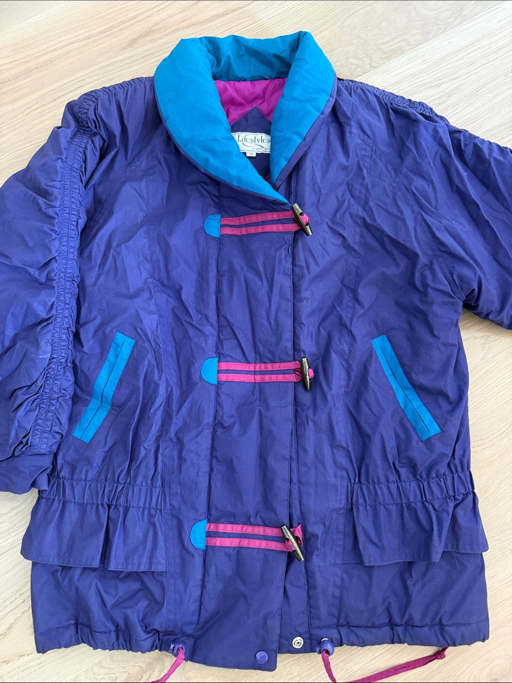 VTG NWT 80s 90s Lifestyles by Mulberry Street Ski Parka Jacket Purple Pink Med